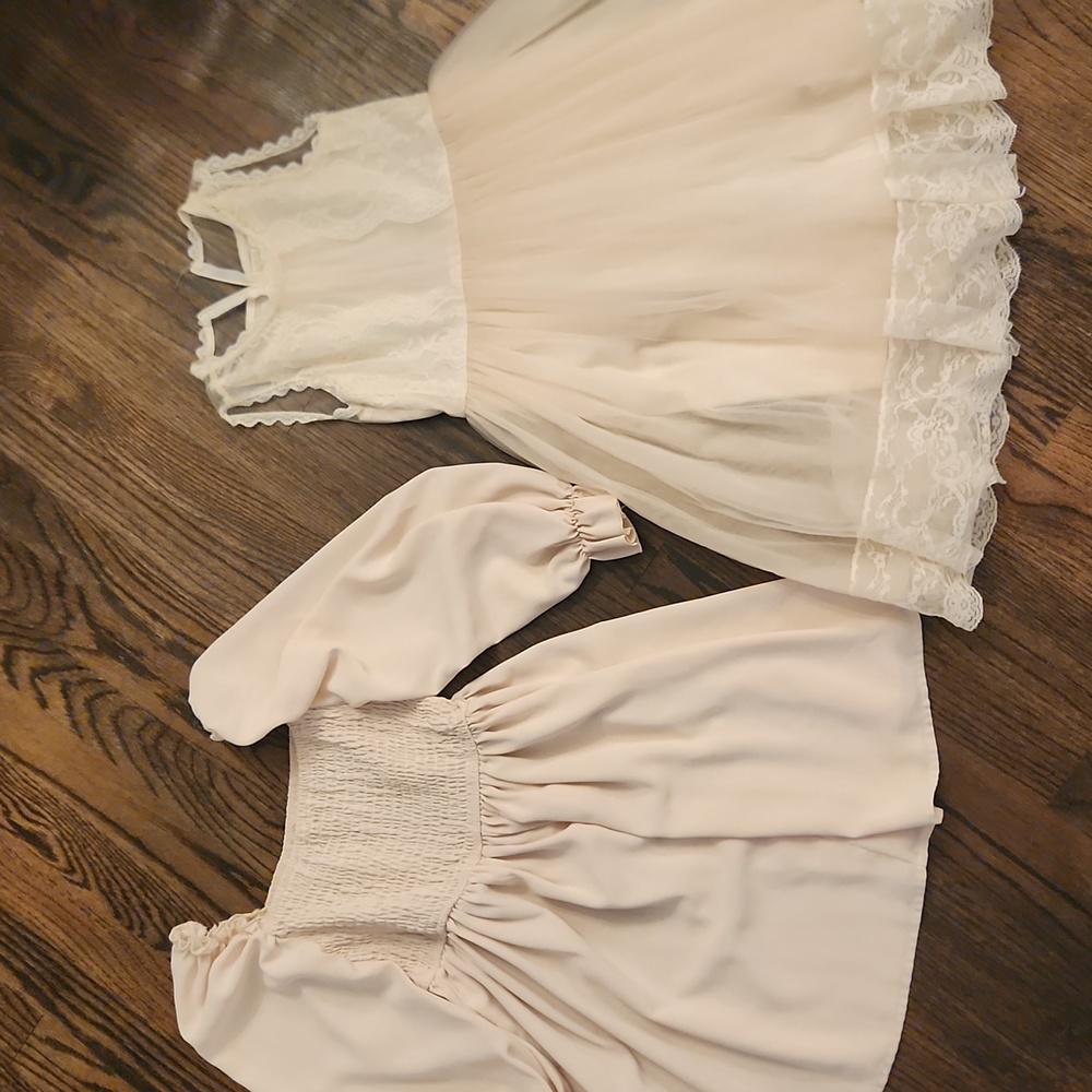 Lot 2 Cream Girls Dress